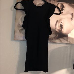 Vici Roxie Ruffled Black Tank